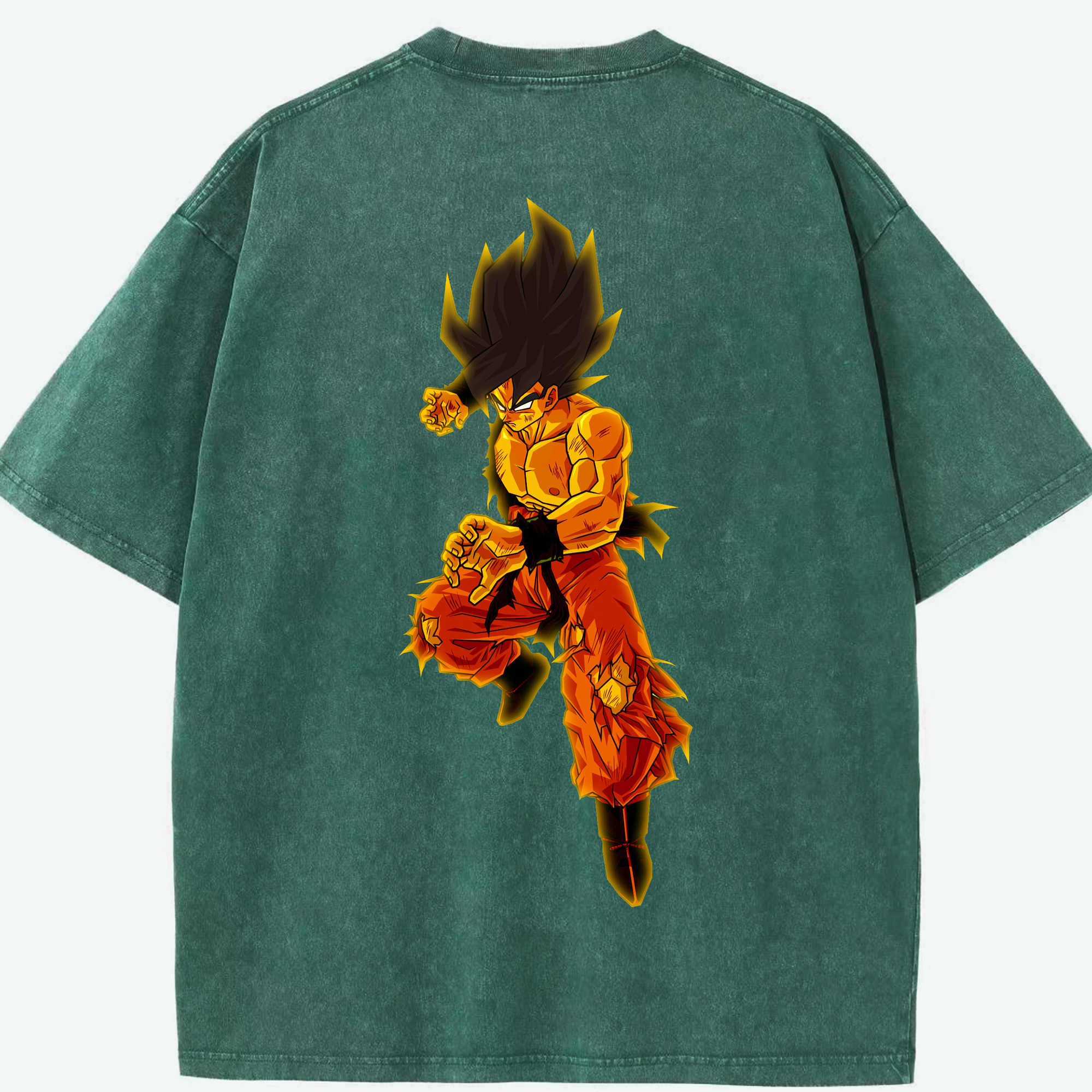 （画像用） ドラゴンボール 孫 悟飯（そんごはん）DRAGON BALL Son Gohan 綿100% ヴィンテージ風 半袖Tシャツ（背面プリント）